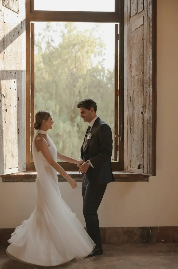 Decoración de ceremonia en bosque